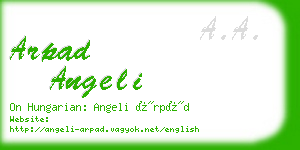 arpad angeli business card